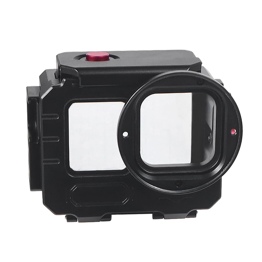 NovelGoal Aluminum Alloy 80 Meters Diving Waterproof Housing Case Underwater Vlog Shell Protective Frame Compatible with Gopro 12 11 10 9 Action Camera (Combo A,Standard)