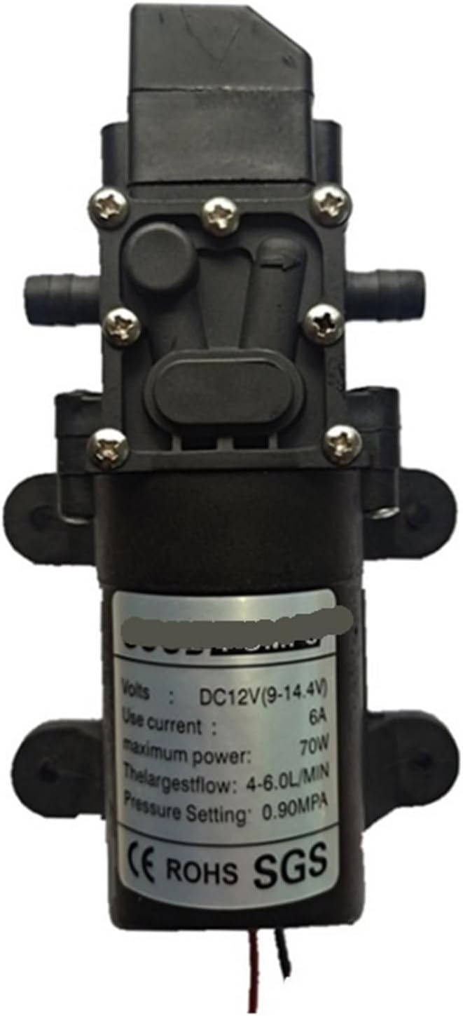 Micro DC 12V 70W 130PSI 6L/Min High Pressure Car Wash Pump Diaphragm Self-priming Pump Electric Spray Household
