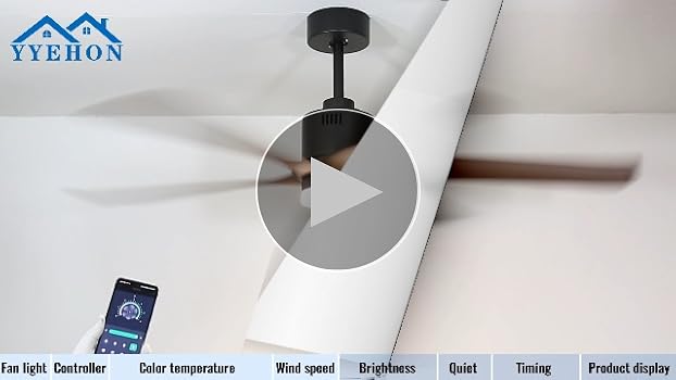 YYEHON 52 Inch Ceiling Fans with Lights and Remote&APP