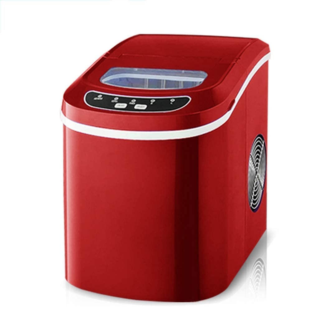 Portable Ice Maker Countertop-Ice Cube Maker Machine Make 33 Lbs(15kg) Ice in 24 Hrs 2.2 L Tank Suitable for Homes Bars and Cold Drinks Shops (Color : Blue) (Color : Red) qujunji