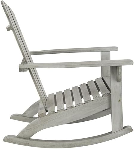 Miniatura 5 de SAFAVIEH PAT7042A Colección Brizio Silla mecedora Adirondack de teca para exteriores