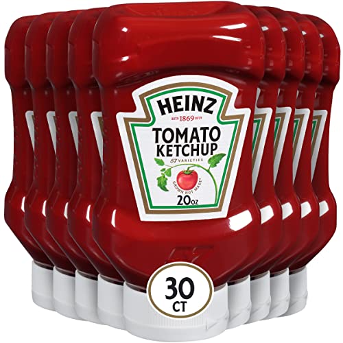 Image of HEINZ Ketchup, 20 oz. FOREVER FULL Inverted Bottles (Pack of 30)