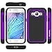 Galaxy J1 Case, Samsung J100 Case, ZeopoCase Hybrid Armor Hrad and Soft Dual Layer Defender Protective Case Cover for Samsung Galaxy J1 (2015) / J100 (Purple)