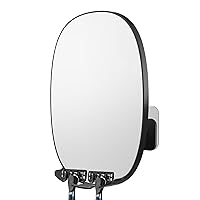 Vista 1 de COSMIRROR Shower Mirror Fogless for Shaving with Updated Adhesive, 360° Rotation, Two Razor Holders No-Drilling Fogless Mirror for Shower