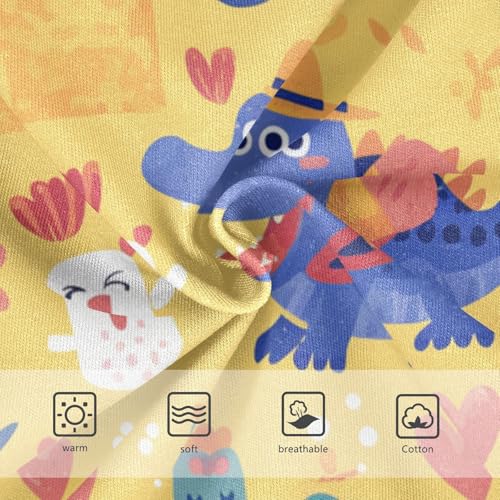 KLL Cute Cartoon Crocodile Alligator Toddler Boys' Comfort Briefs Breathable Children Undies3