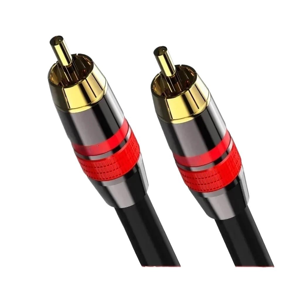 Coaxial Digital Audio SPDIF R/*C*A to R/*C*A Male Cable for DVD Projector TV 0.5M 1M 2M 300cm 5M(Black,5m)