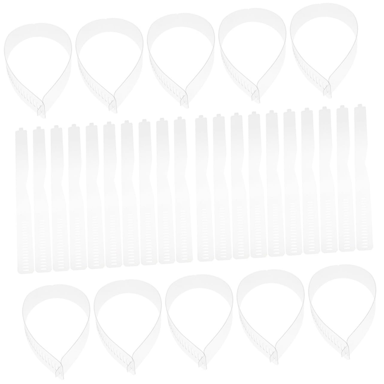 KESYOO Pvc Collar Strips 60 Pack Collar Placket Stays for Shirts Plastic Strips Non-slip Adjustment