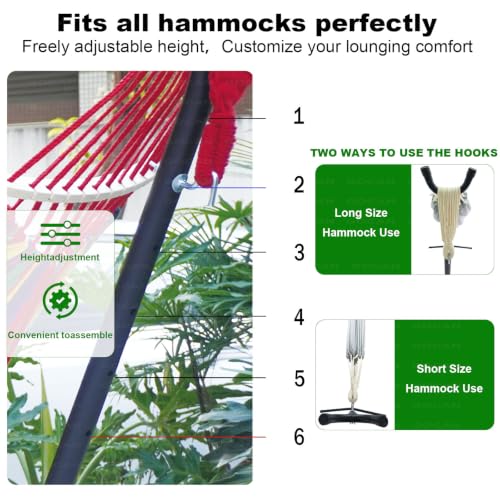 Image of GOCAN Hammock Stand, Heavy Duty Adjustable Steel Hammock, 9-Foot, 500-Pound Capacity, Weather Resistant and Easy to Assemble