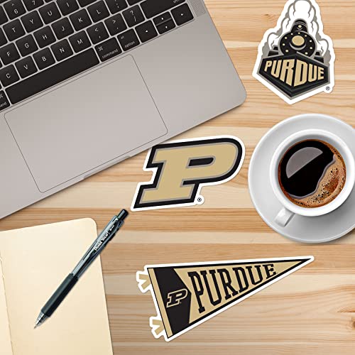 Image of Purdue University 8ct Vinyl Sticker Pack - Large Waterproof Purdue, Boilers, Mascot & Pennant Decals for Laptops, Water Bottles, Tablets, Scrapbooks, Vehicles & More - Officially Licensed Designs