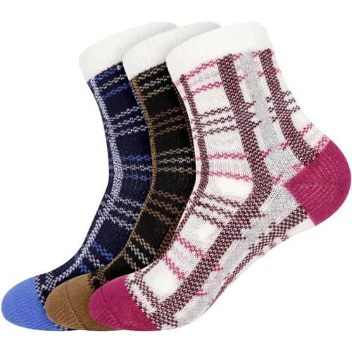 Image of BambooMN Women's Double Layer Thick Cabin Winter Socks - 3 Pairs