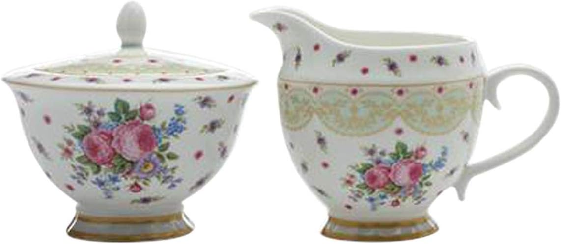 Maxwell & Williams HRP Kensington Palace Rose Sugar and Creamer Set Mint Hat Box