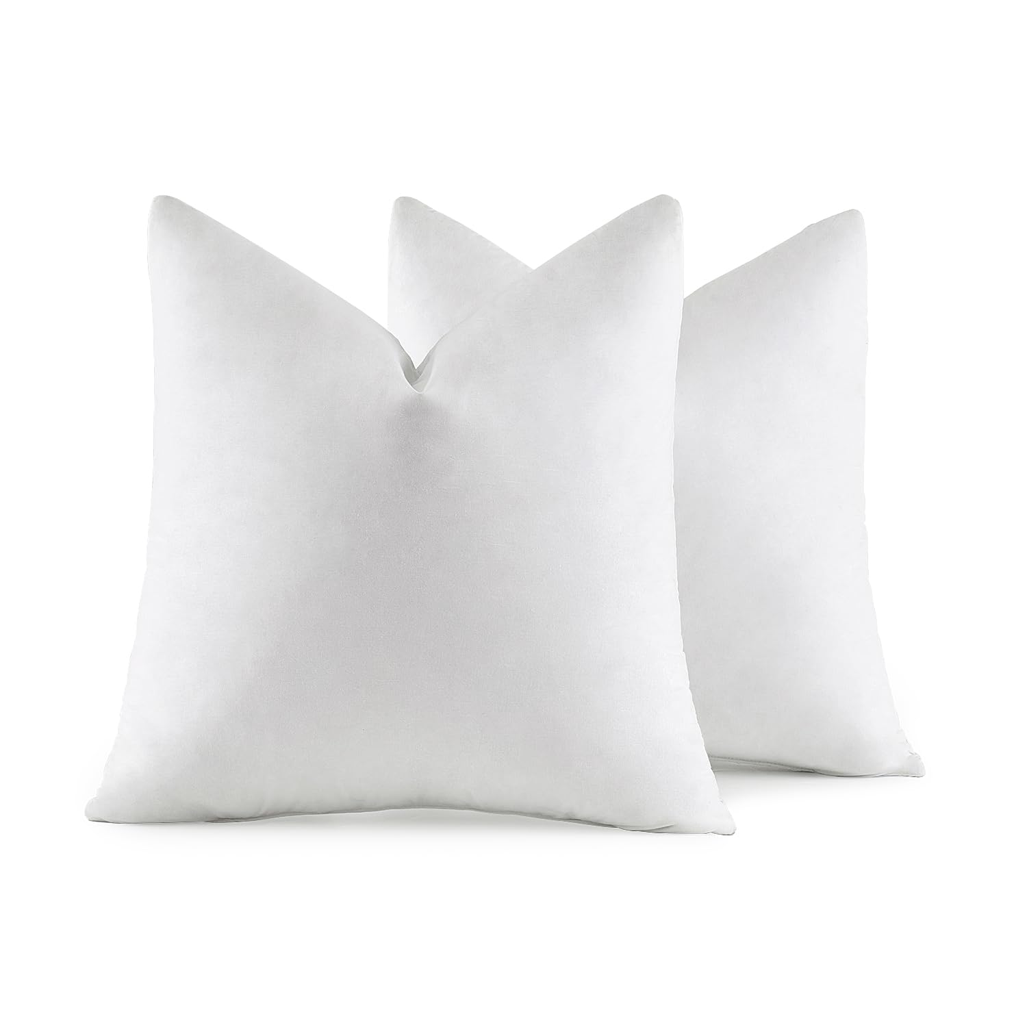 MIULEE 28x28 Pillow Inserts, Pack of 2 Down Feather Throw Pillow Inserts, Decorative Fluffy Throw Pillows Cotton Fabric for Living Room Sofa Bed