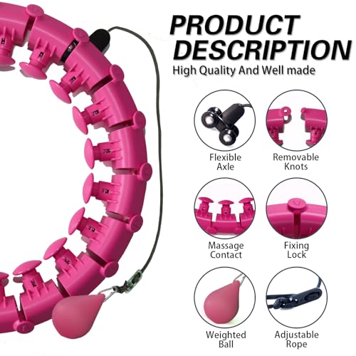 Dumoyi Aro de fitness inteligente com peso de 35 nós plus size para perda de peso de adultos, hula i