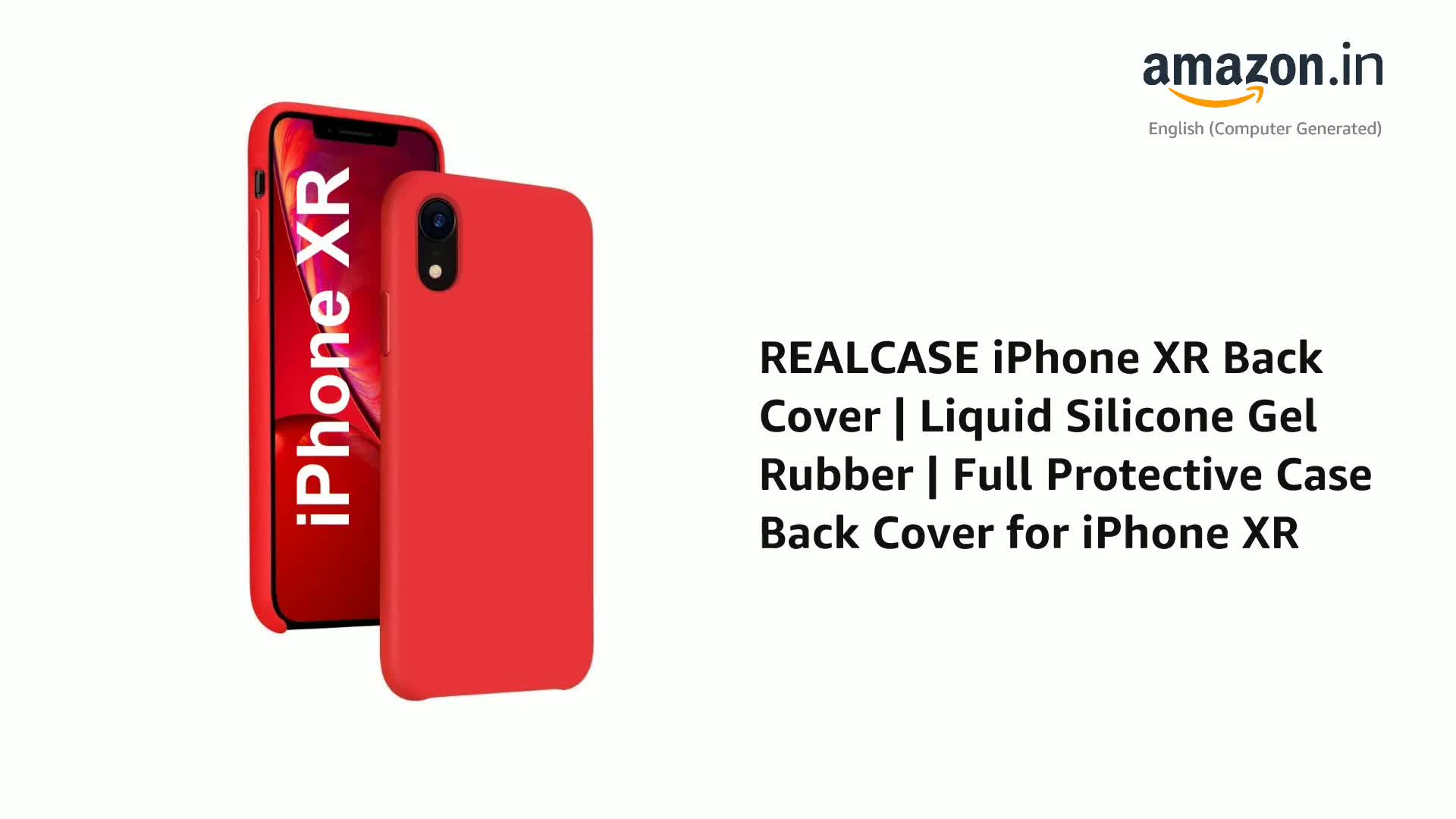 REALCASE iPhone XR Back Cover | Liquid Silicone Gel Rubber | Full