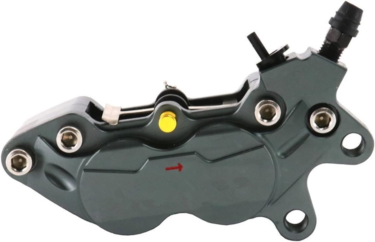 Motocyklowy zacisk hamulca osiowego 40 mm mocowanie 4 tłok uniwersalny (kolor: szary prawy)