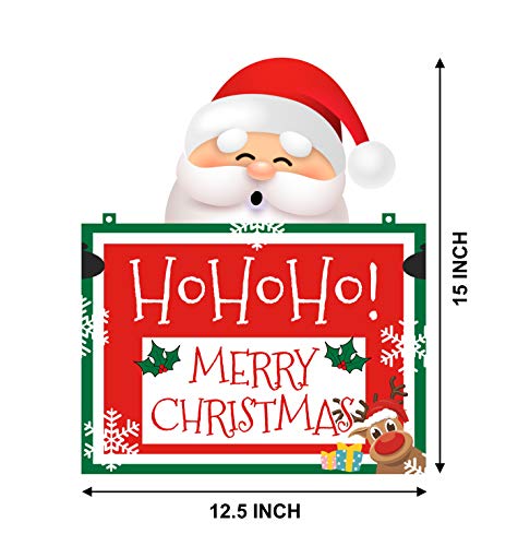 Image of Printelligent Ho Ho Ho Merry Christmas Door Hanging (Door-F) multicolor