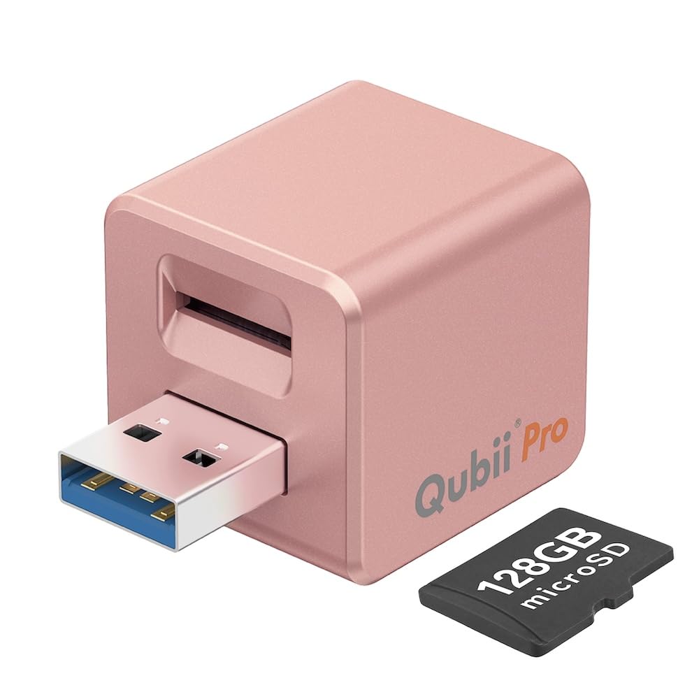 Amazon | Maktar Qubii Pro ローズゴールド (microSD 128GB付) 充電し