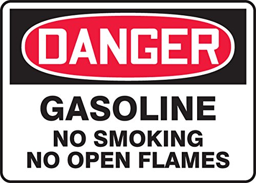 Signalisation Danger Gasoline Accuform contre le risque incendie