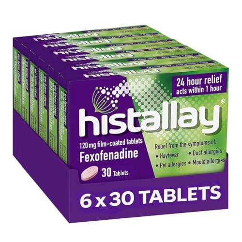 Histallay Hayfever & Allergy Relief Tablets 180 Tablet 120mg Fexofenadine