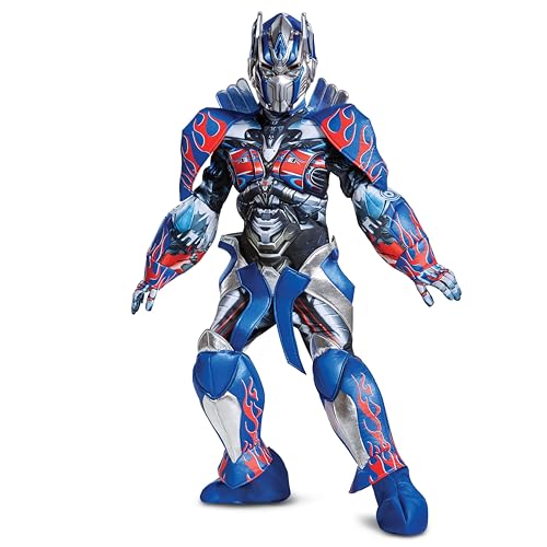 Disguise Kids Transformers Optimus Prime Prestige Costume | Child Transformers Cosplay Halloween Costume for Boys (7-8)