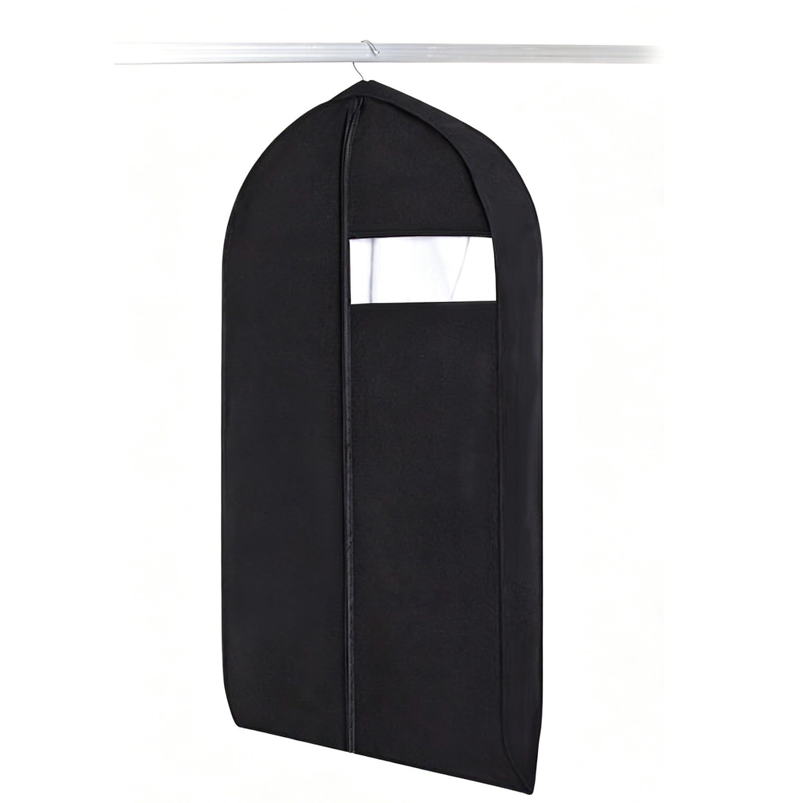 Clothes Cover for Hanging, Garment Bags for Hanging Clothes, Zippered Suit Bags to Store Jackets and Coats(Black,60 * 10 * 100cm/24 * 4 * 39in)