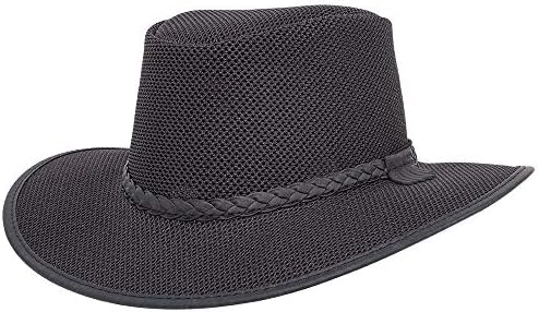 American Hat Makers Soaker Hat — Mesh Sun Hat for Men and Woman (Black, Large)