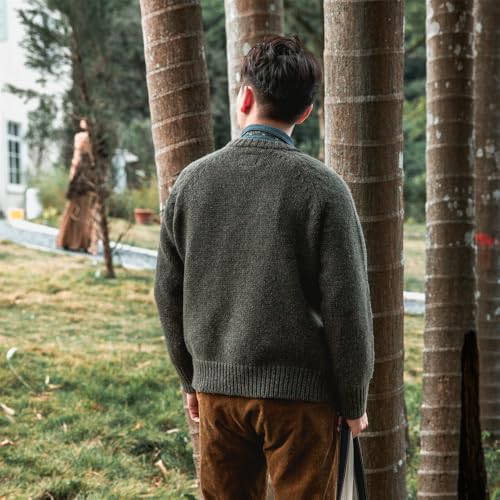 Red Tornado Highlander Crewneck Wool Cardigan3