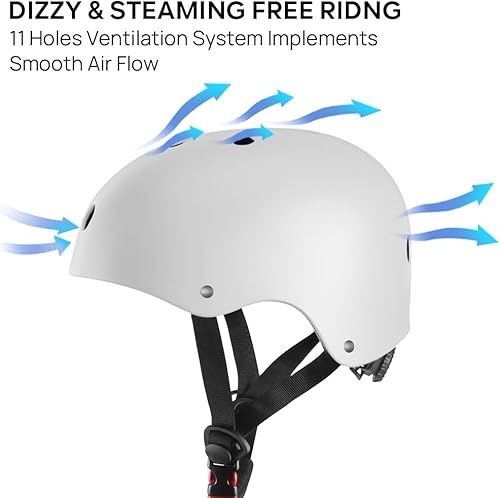 Miniatura 5 de JBM Skateboard Bike Helmet - Lightweight, Adjustable & Design of Ventilation Multi-Sport Helmet for Bicycle Skate Scooter 3 Sizes for Adult Youth &