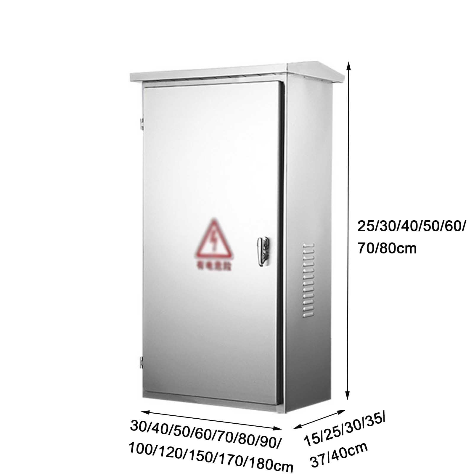 Armario Eléctrico Exterior Acero Inoxidable 304 Cuadro Distribución Impermeable Caja Conexiones Bisagra Uso Industrial Comercial(80X60X20cm)
