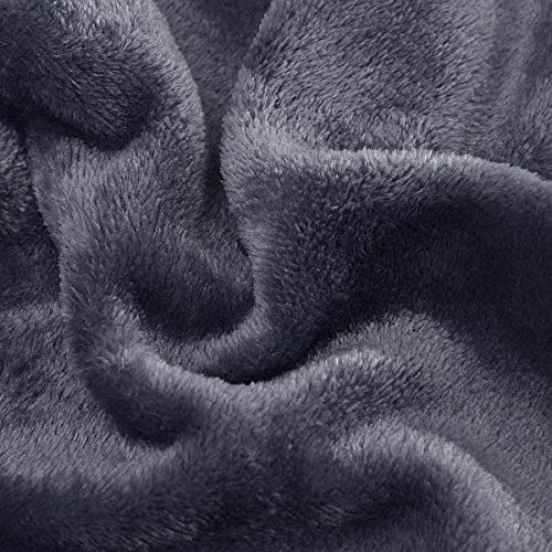 STGAO Kuscheldecke Flauschig Decke Fleecedecke 60 x 120 cm Kuscheldecke Extra,Baumwollmix Weich Warm Sofaüberwurf Decke Unterstützen Sie Die Anpassung für Bett Und Couch, Dunkelgrau