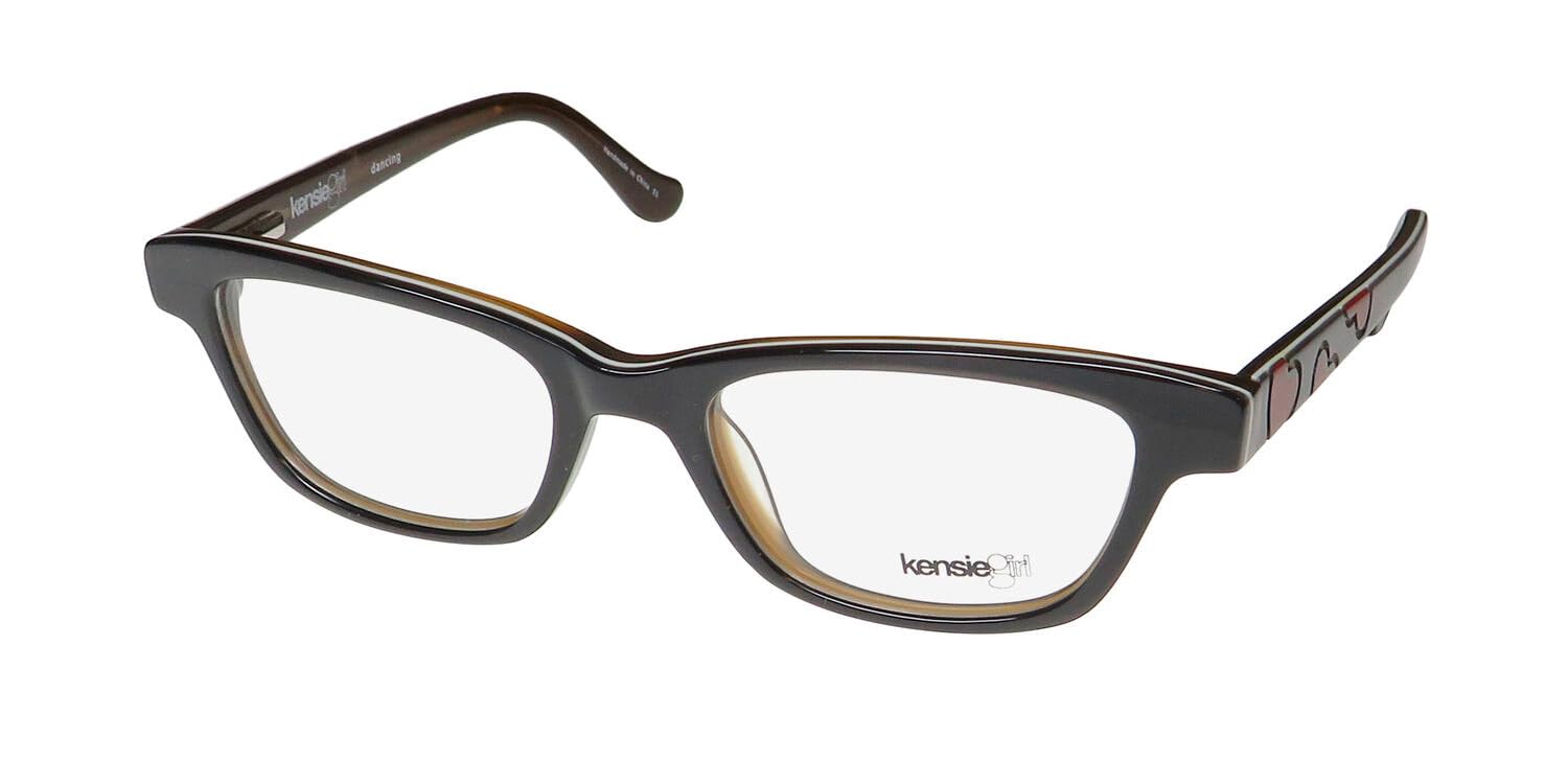 kensie Dancing For Kids Girls Unique Color Pattern Modern Eyeglass Frame/Occhiali [46-18-125, nero], nero, 46-18-125