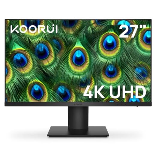 KOORUI 27 Inch 4K UHD(3840 * 2160) Monitor IPS Ultra-Thin Computer Monitor up to 70Hz with 90% DCI-P3 Displayport&HDMI VESA HDR10 (N07)