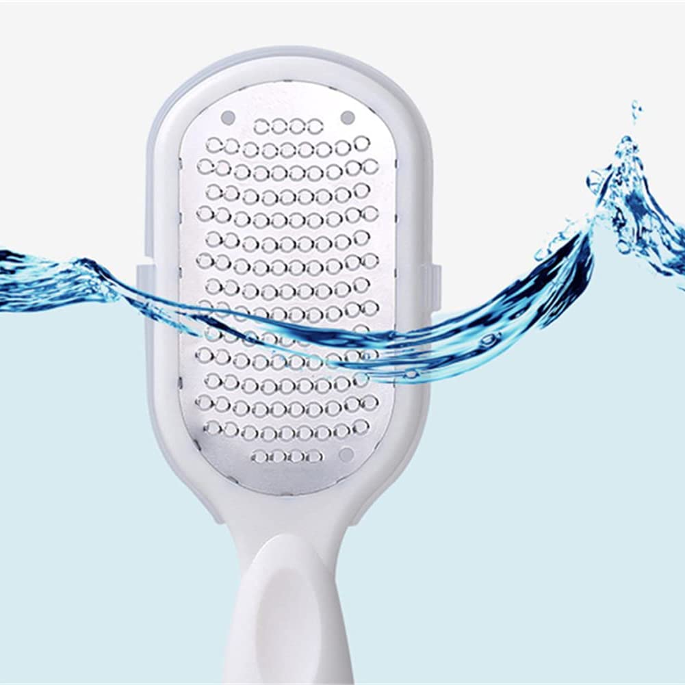 Generic 2pcs Foot Rasp, Cura Professionale dei Piedi per Piedi Lisci, Exfoliator per Piedi in Acciaio Inossidabile per Spa e Pedicure, Callus Remover Foot Scrubber,Bianca