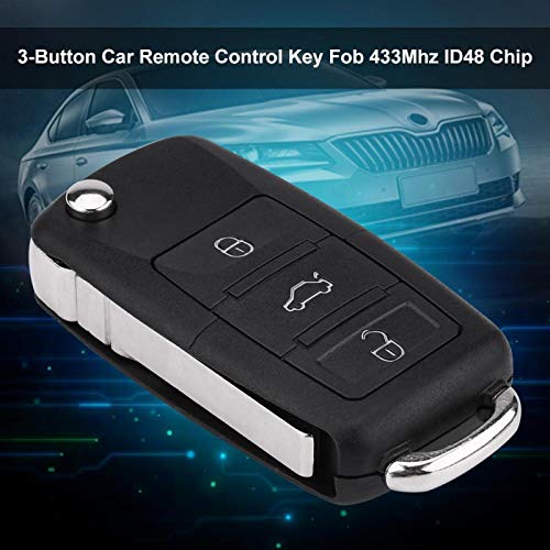 Remote Key Fob 3-Button Car Remote Control Key Fob ID48 Chip 1k0959753G for Golf Year 2004-2009 for Jetta Year 2006-2011 for Seat Toledo 2002-2004 - Image 3