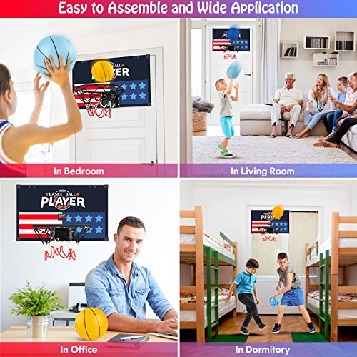 Basketball Hoop Indoor With Electronic Scorer, Cegoufun Mini Basketball Hoop With 3 Balls, Shatter Resistant Sturdy Backboard, Over The Door Basketball Hoop Toy Gifts For Kids 8-12, Teen, Adult #TOP2