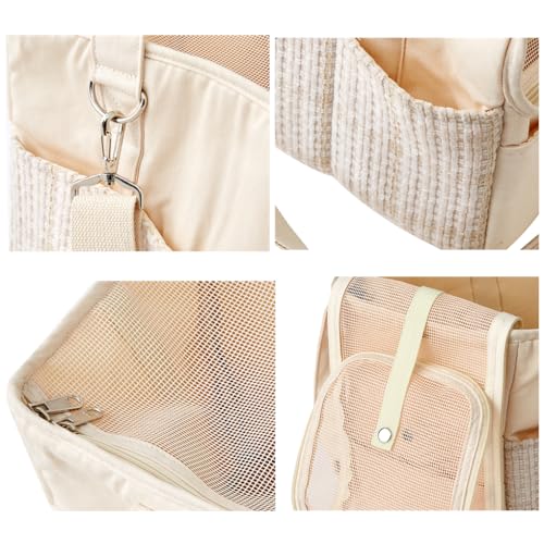 Große Tragetasche für Hunde und Katzen bis 5 kg – Hundetasche Öffnung Oben, atmungsaktiv, tragbar, faltbar, Transporttasche mit Schultergurt Airline Zugelassen – Bild 7