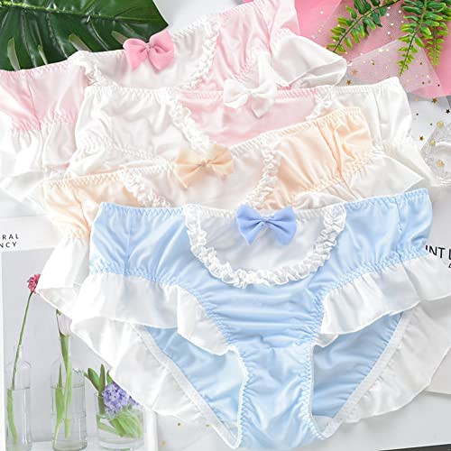 Women’s Bikini Brief Panties Japanese Anime Underwear Lolita Frill Trim Panty Set2