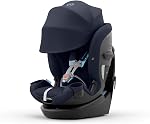Cybex Callisto G 360 Rotating All-in-One Convertible Car Seat, SafeLock 1-Time Seat Belt Installation for Fast, Secure Setup, Side Impact Protection, SensorSafe – Moon Black