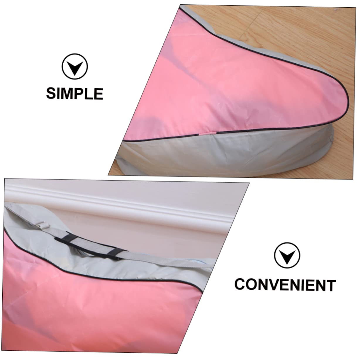 ibasenice Borsa Triangolare per Pattini, 2 Pezzi in Oxford Rosa | Roller Skates e Ice Skates, Design Portatile, Facile da Pulire, Formato Organizer