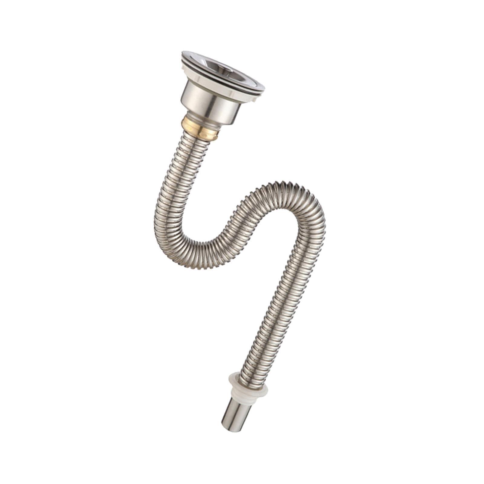 UJEAVETTE® Kitchen Sink Drain Pipe Washbasin Flexible Stainless Steel Drain Filter Tube (B0CBJXW97G) Amazon Price History, Amazon Price Tracker