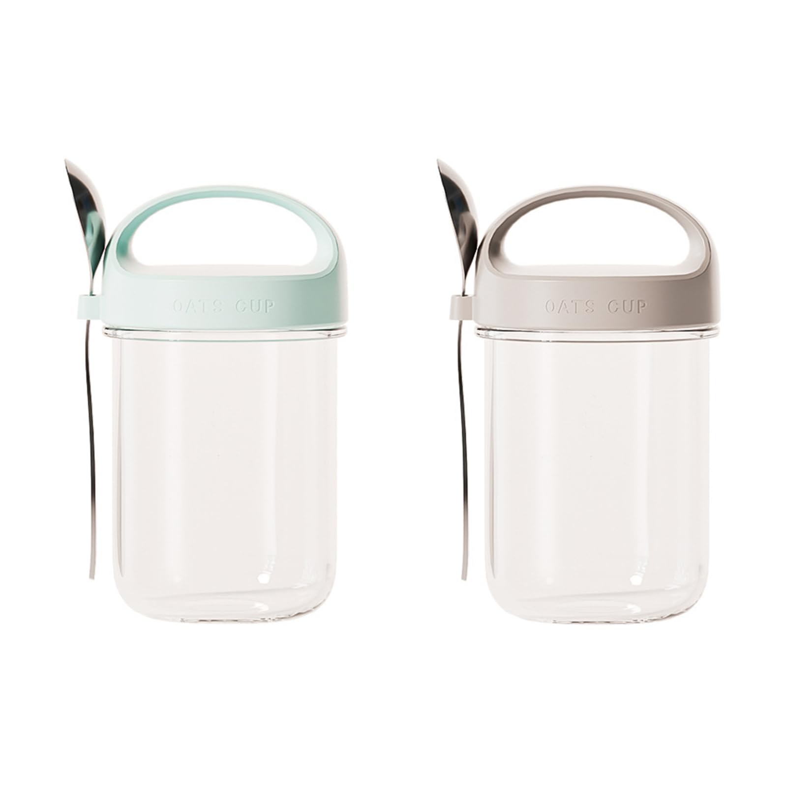 Msioytog Glass Food Container with Locking Lid and Included Spoon Travel Friendly Yogurt Parfait Cup Kitchen Gadget Included Spoon Food Jar