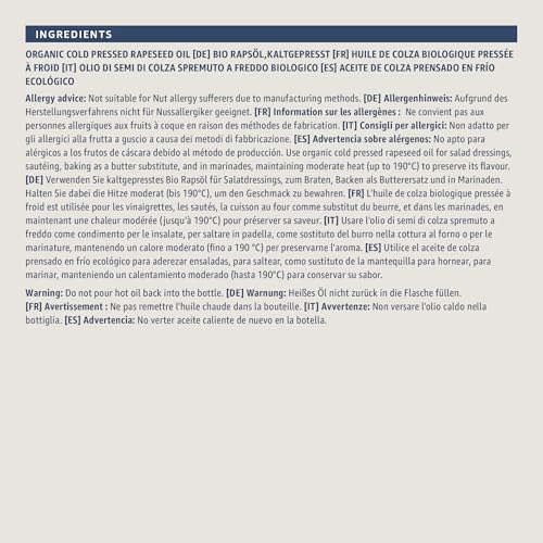 by Amazon Bio Rapsöl, Kaltgepresst, 1L