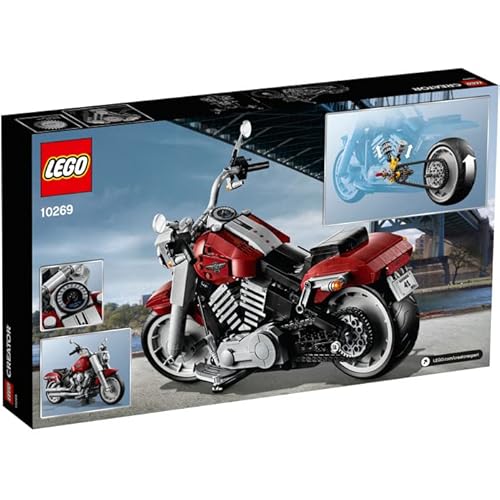 LEGO Creator - Harley Davidson Fat Boy, Maqueta para montar coleccionable de moto del 30 aniversario Harley Davidson, Recomendado a partir de 16 años (10269)