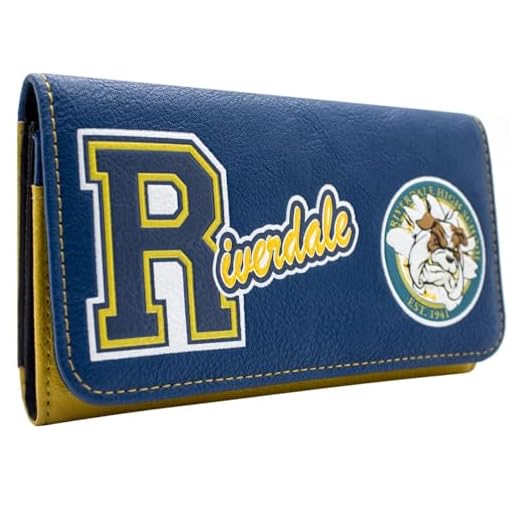 Riverdale High School EST 1941 Archie Cartera Tri-Fold Bolsillo para Monedas & Tarjetero, Azul