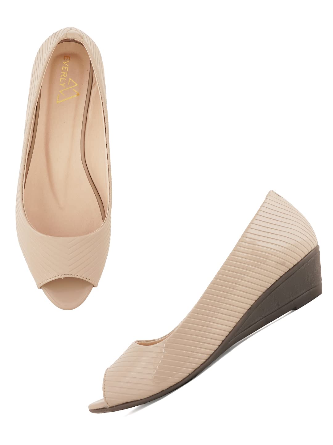 See full amazon price history chart for Everly Cream Textured Synthetic Leather Wedge Peep Toes for Women (MNS6090MNT38) Everly Cream Textured Synthetic Leather Wedge Peep Toes for Women (MNS6090MNT38) (B0BWV1R8Z5) Amazon Price History, Amazon Price Tracker