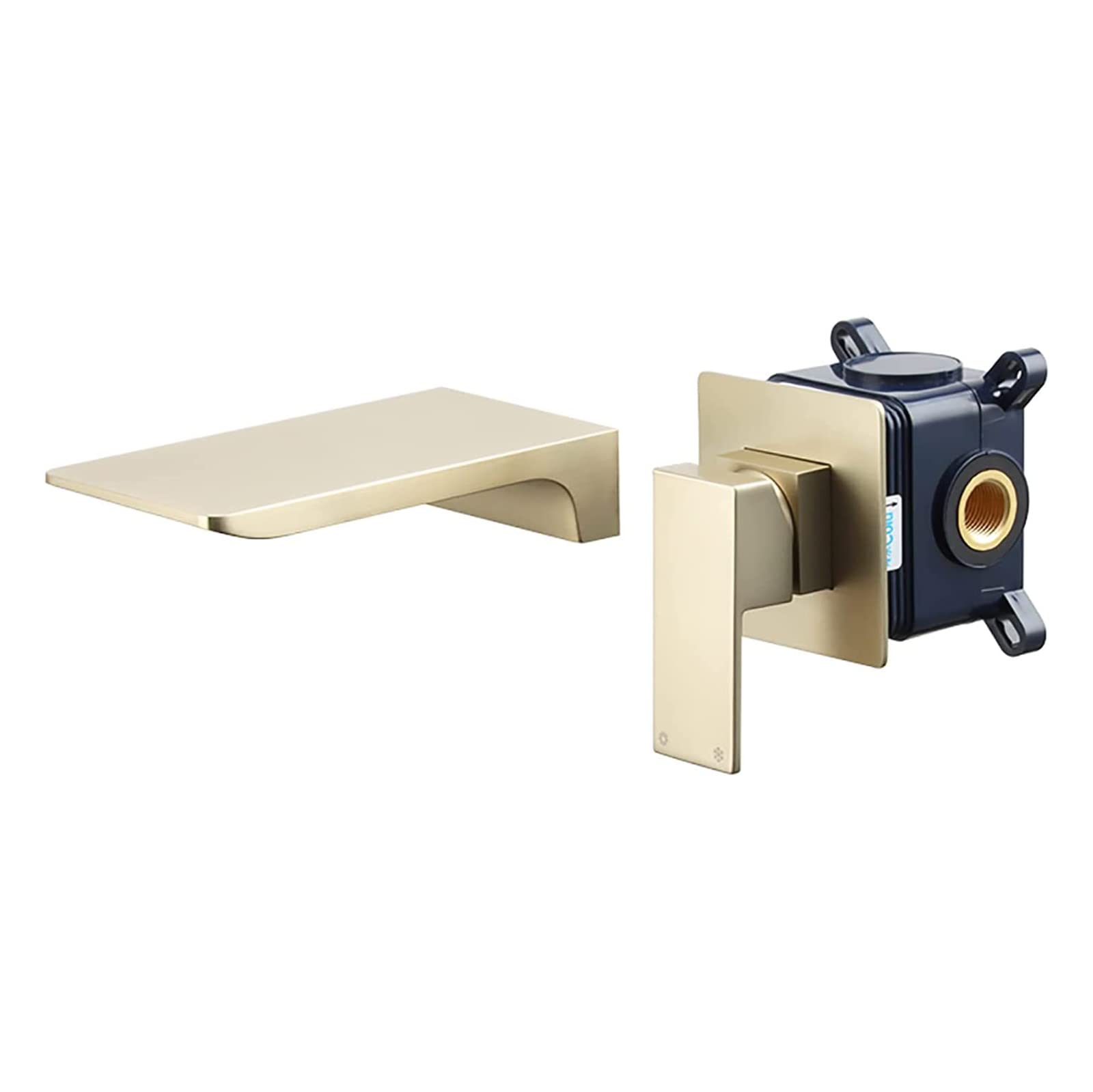 Robinet de salle de bain cascade laiton mitigeur lavabo mural or
