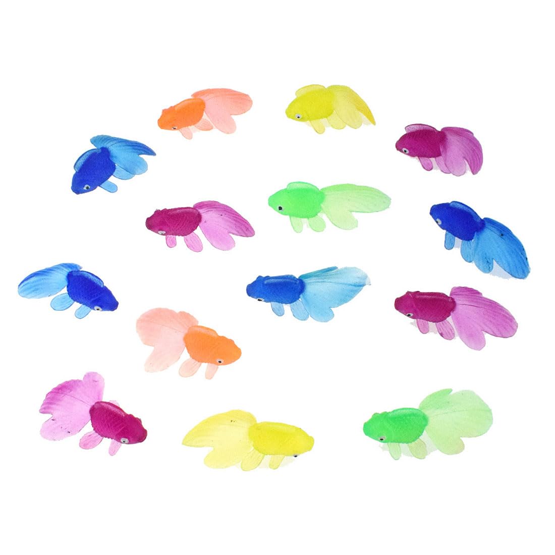 FDCGAS decoración pecera - 15 pcs Adornos de Peces Flotantes Peces Flotantes para Pecera Decoración pez Tropical Pequeño Puede ser Suspendido Se Puede Usar para Decoraciones de Fiesta Decoración