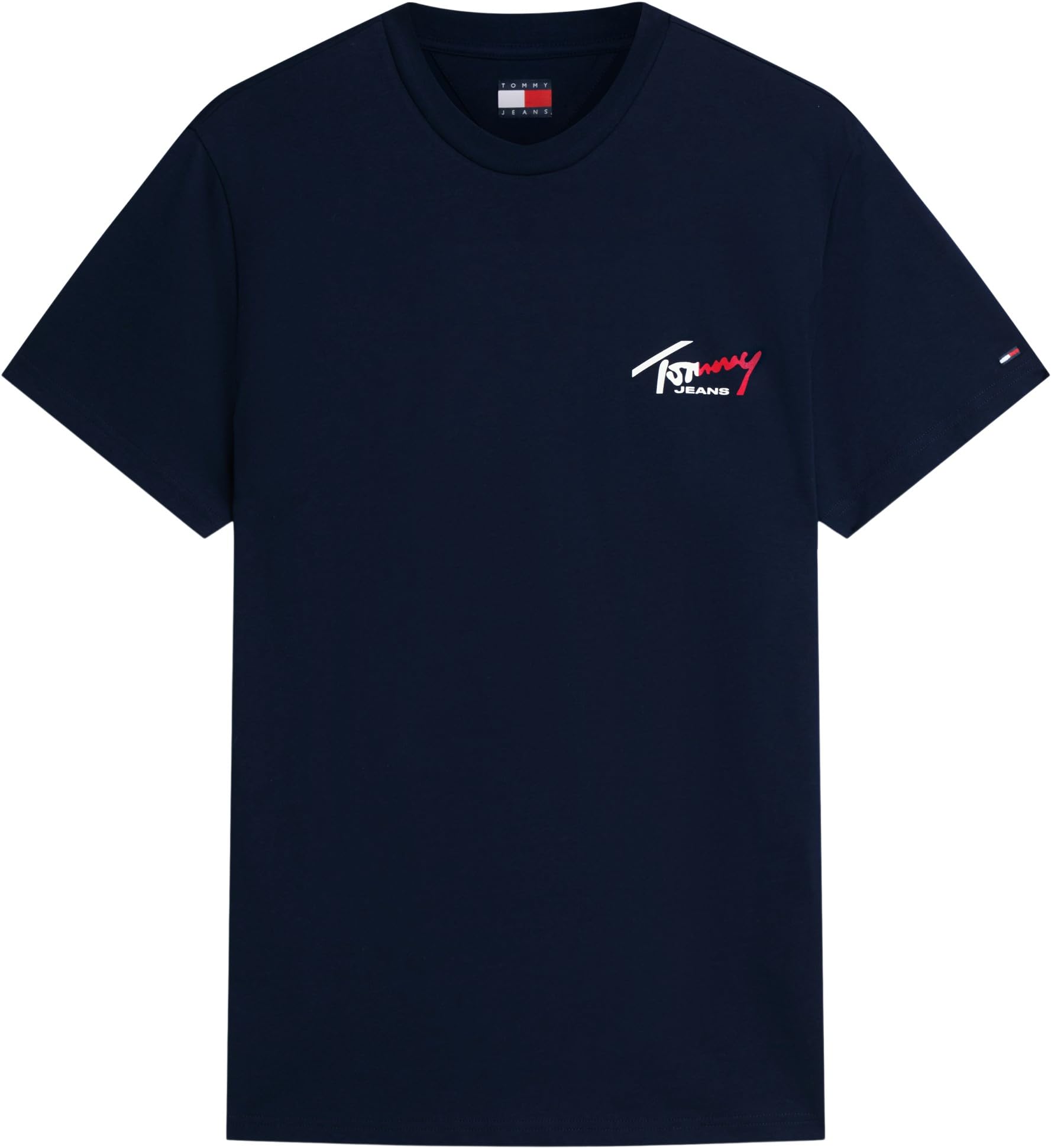 Tommy Jeans Tjm Slim Sign Chest SS Tee Ext Dm0dm22538 Maglietta S/S Uomo (Pacco da 1)