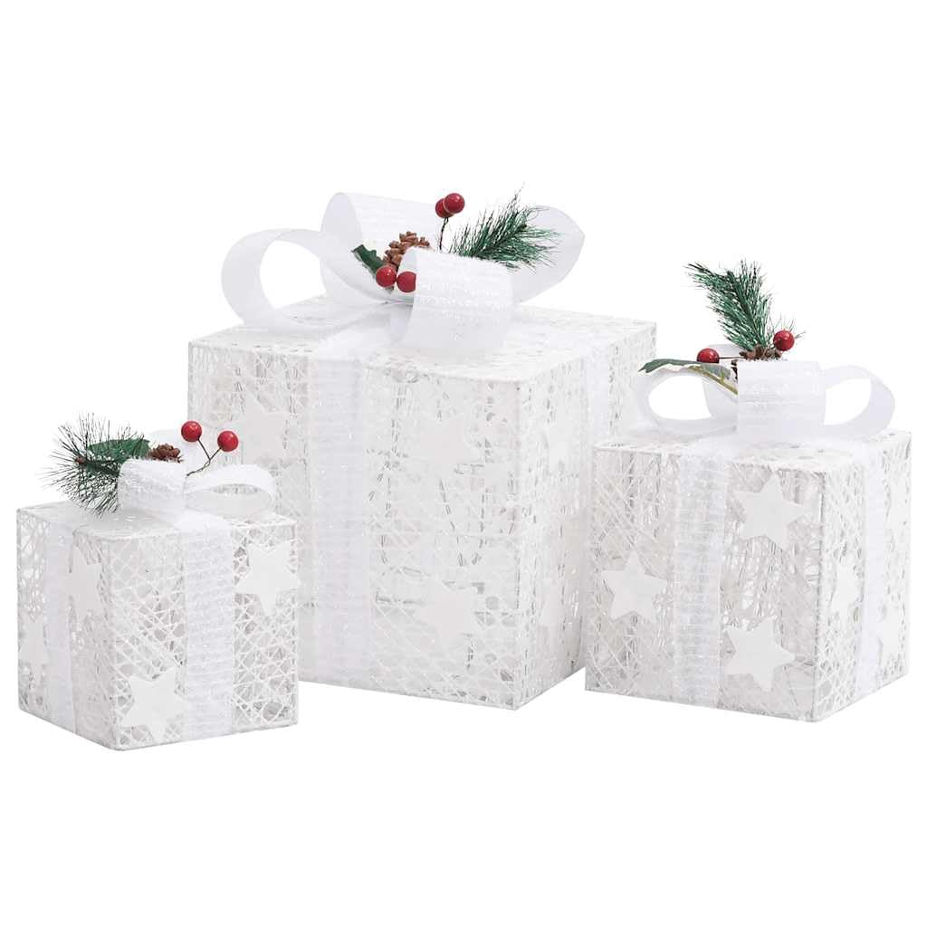 Set van 3 kerstdecoratie cadeautjes - geschenkdozen
