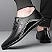 Fusecottc Men's Business Casual Lightweight Leather Shoes - Fashionable for Daily Use (Black,7.5)